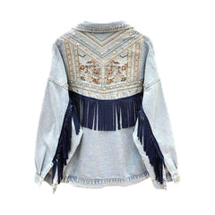 Chaqueta vaquera de mujer de gran tamaño