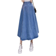 Langer Jeansrock ohne Tasche