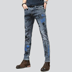 Prince Stickerei Jeans für Herren