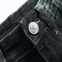 Vaqueros teñidos en verde para hombre