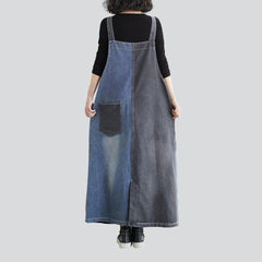 Vestido vaquero de moda bicolor