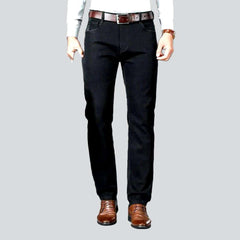 Men monochrome dark jeans