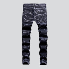 Batik-Zerrissene Jeans für Herren