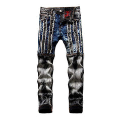 Bestickter Patch Vintage Herren Jeans