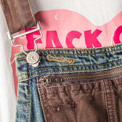 Mono vaquero cargo con patchwork para hombre