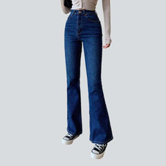 High-rise flared women jeans