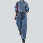 Baggy-Jeansoverall mit Kapuze für Damen