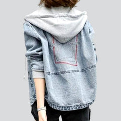 Chaqueta vaquera con capucha para mujer