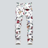Weiße Herrenjeans mit Insektenprint