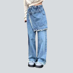 Lagen-Baggy-Jeans für Damen