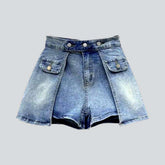 Mehrlagiger Damen-Jeans-Skort