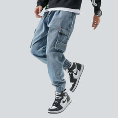 Vaqueros cargo azul claro para hombre