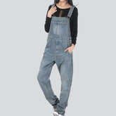 Hellgrauer Damen Jeans Overall