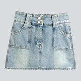 Leichter Vintage-Mini-Jeansrock
