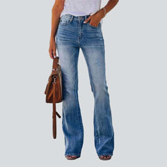 Light wash boot cut jeans