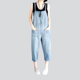 Leicht gewaschener, lockerer Jeans-Jumpsuit für Damen