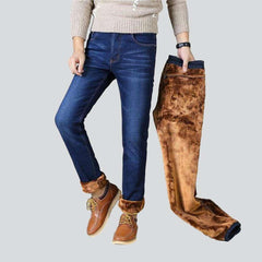 Vaqueros cálidos de lavado claro