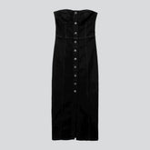 Langes klassisches Jeanskleid für Damen