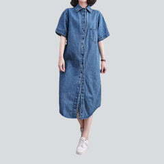 Camisa larga tipo vestido de jeans