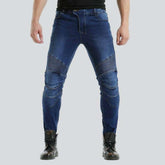 Mittel gewaschene Herren-Moto-Jeans
