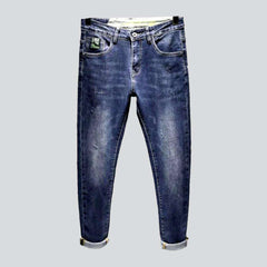 Medium wash sanded men jeans