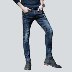 Herren Blue Jeans mit Aufschriften