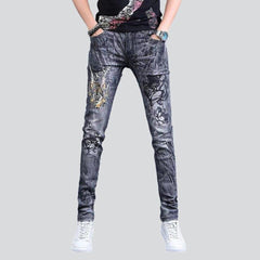 Men painted jeans