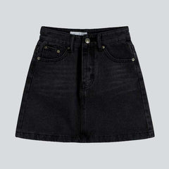Minifalda vaquera negra