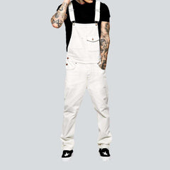 Monochrome urban men denim dungaree