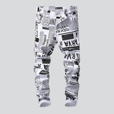 Jeans für Herren mit Zeitungsdruck