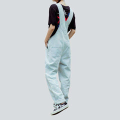 Light wash women jeans jumpsuit