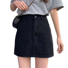 Color mini women denim skirt
