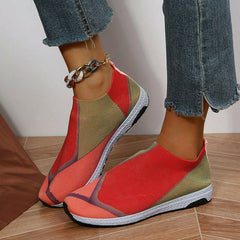Contrast Color Mesh Sneakers