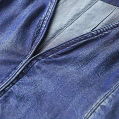 Denim dress with embroidered belt