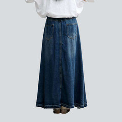 Ausgestellter Jeansrock in A-Linie