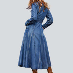 Indian style embroidered denim dress