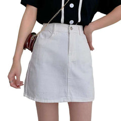 Color mini women denim skirt