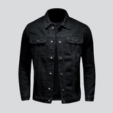 Oberbekleidung schwarze Herren Jeansjacke
