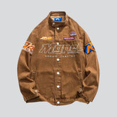 Oversize-Jeansjacke mit Patches