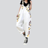 Bemalter Baggy-Jeans-Jumpsuit