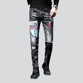 Zerrissene Jeans für Herren in Schwarz