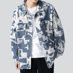 Painted with inscriptions jeans jacket