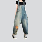 Bemalter Y2K-Jeans-Jumpsuit für Damen