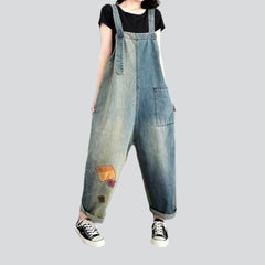 Painted y2k women jean jumpsuit