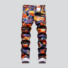 Malerei Volldruck Herren Jeans