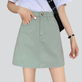 Kurzer Jeansrock in heller Farbe