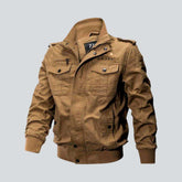 Patchwork-Bomber-Jeansjacke für Herren