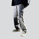 Patchwork-Jeans mit mittlerer Taille für Herren