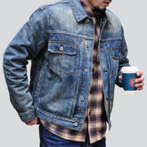 Premium Herren Vintage Jeansjacke