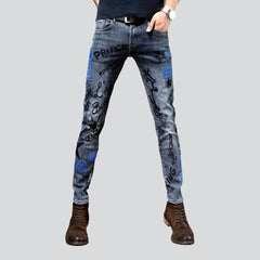 Prince Stickerei Jeans für Herren